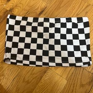 Forever 21 checkerboard tube top crop top
